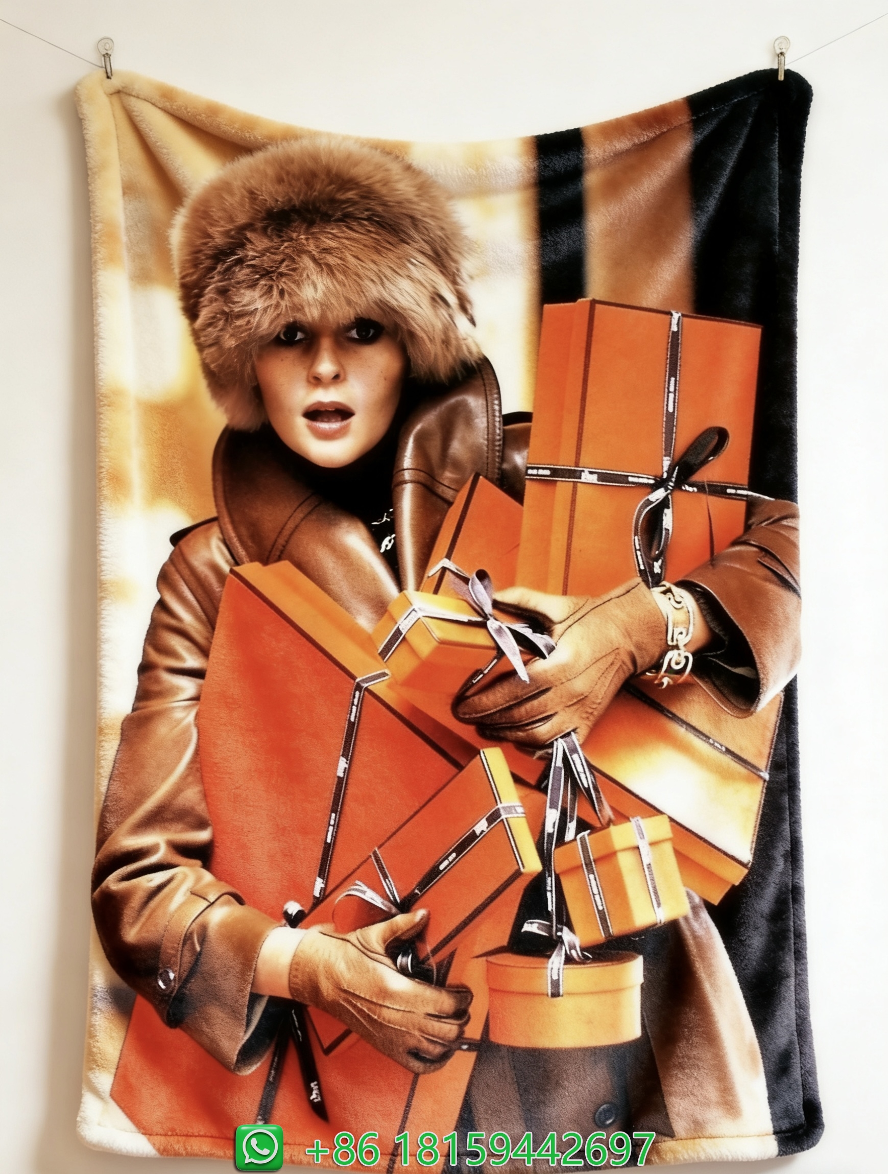 Hermes Throw Blankets